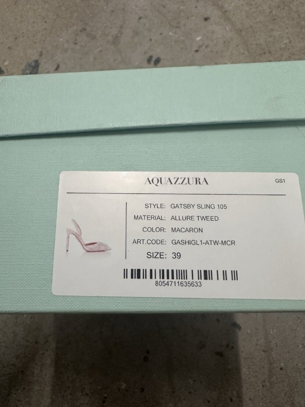Aquazzura Gatsby 105 Slingback Pump Heels Macaron Pink - Picture 4 of 8